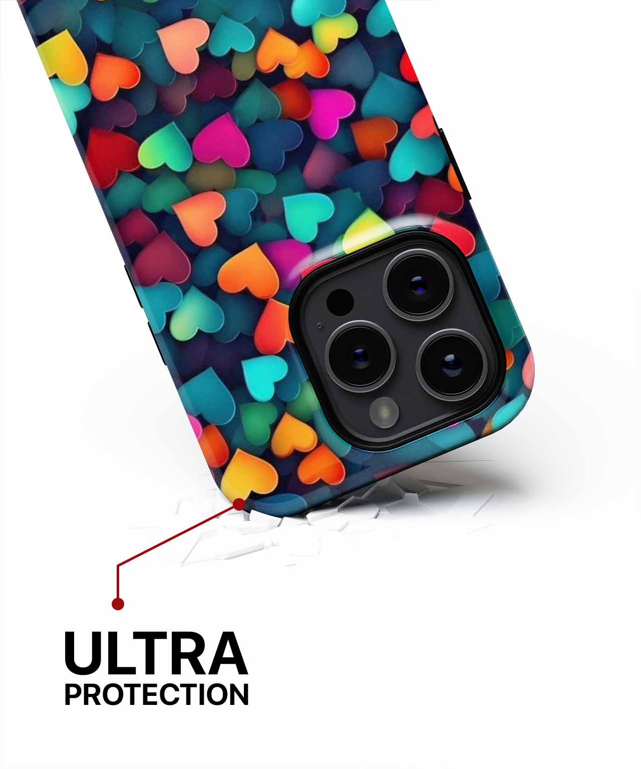 Colorful Heart Party Explosion iPhone case Case Cazify - Delivery Canada