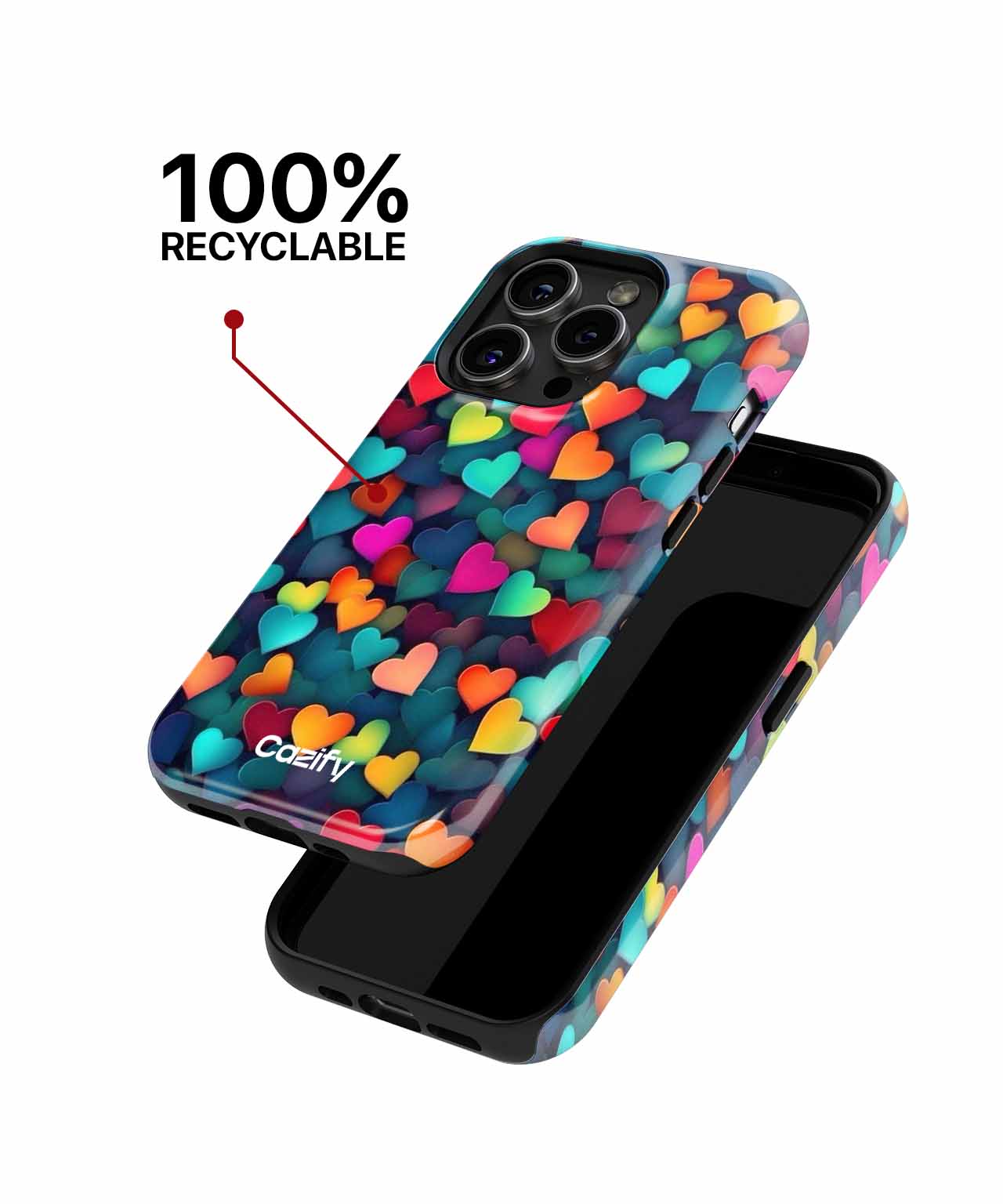 Colorful Heart Party Explosion iPhone case Case Cazify - Delivery Canada