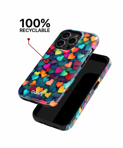 Colorful Heart Party Explosion iPhone case Case Cazify - Delivery Canada