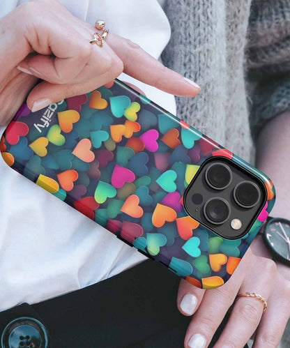 Colorful Heart Party Explosion iPhone case Case Cazify - Delivery Canada