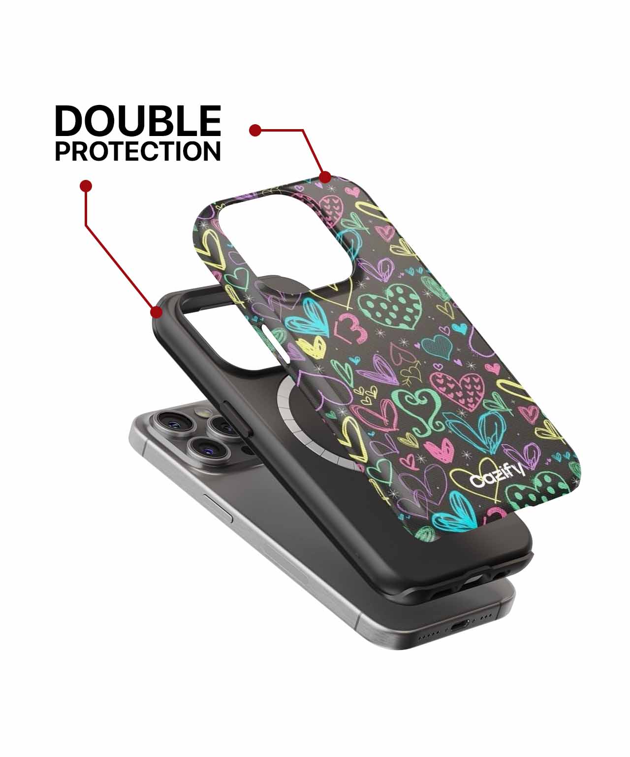 Colorful Heart Party Extravaganza iPhone case Case Cazify - Delivery Canada