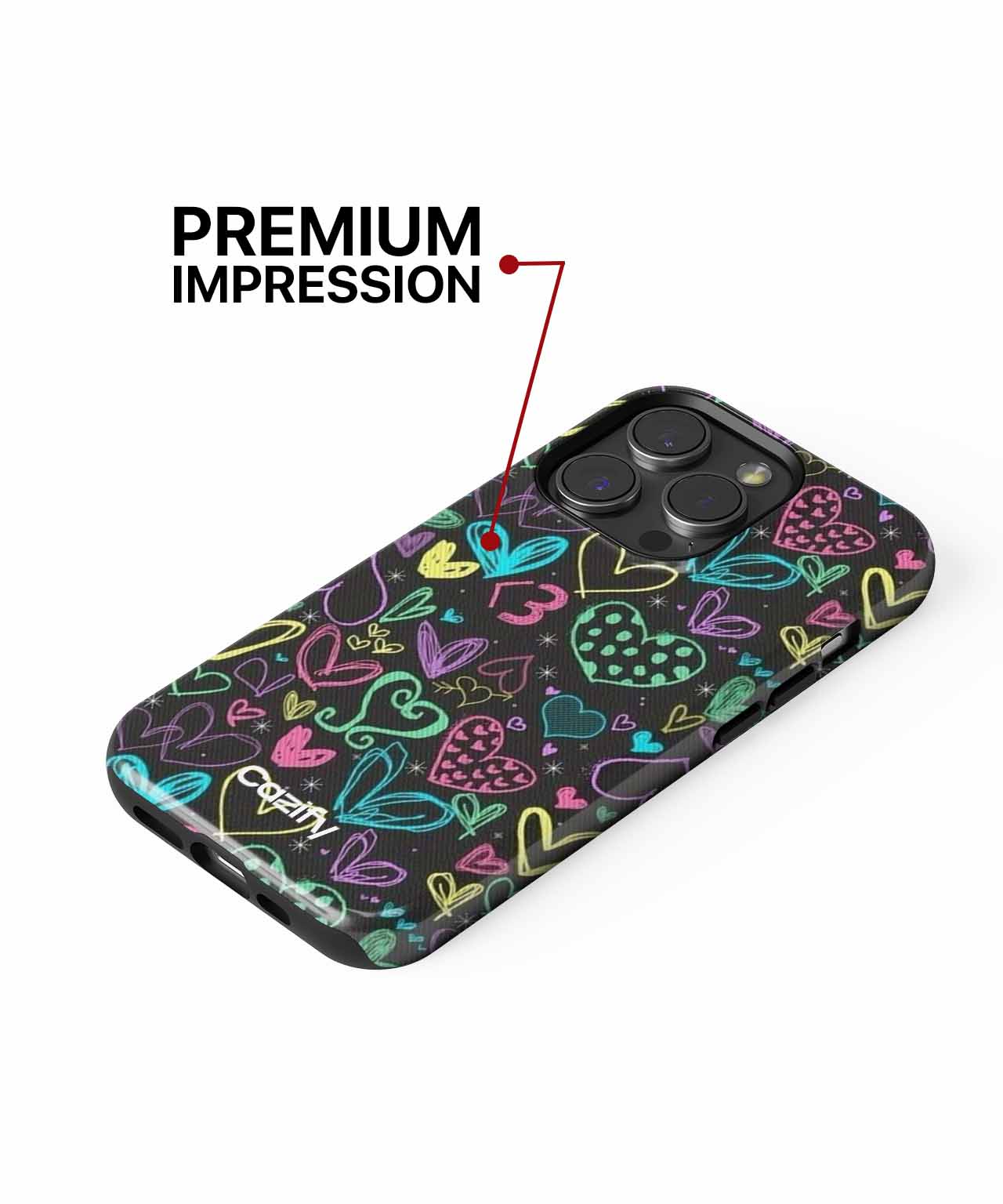 Colorful Heart Party Extravaganza iPhone case Case Cazify - Delivery Canada