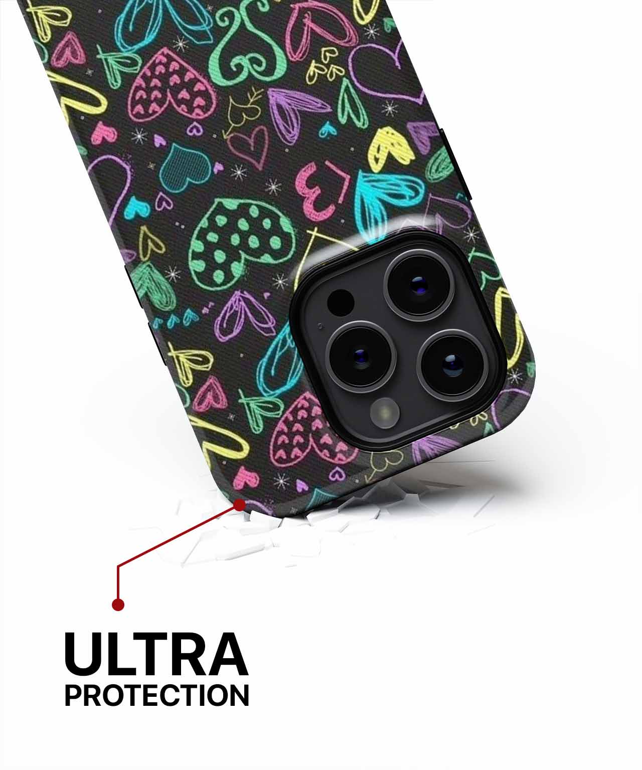 Colorful Heart Party Extravaganza iPhone case Case Cazify - Delivery Canada