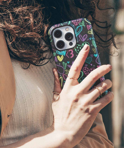 Colorful Heart Party Extravaganza iPhone case Case Cazify - Delivery Canada