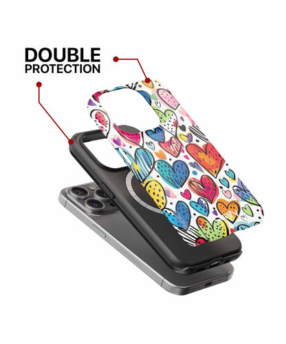 Colorful Heart Party Vibes iPhone case Case Cazify - Delivery Canada
