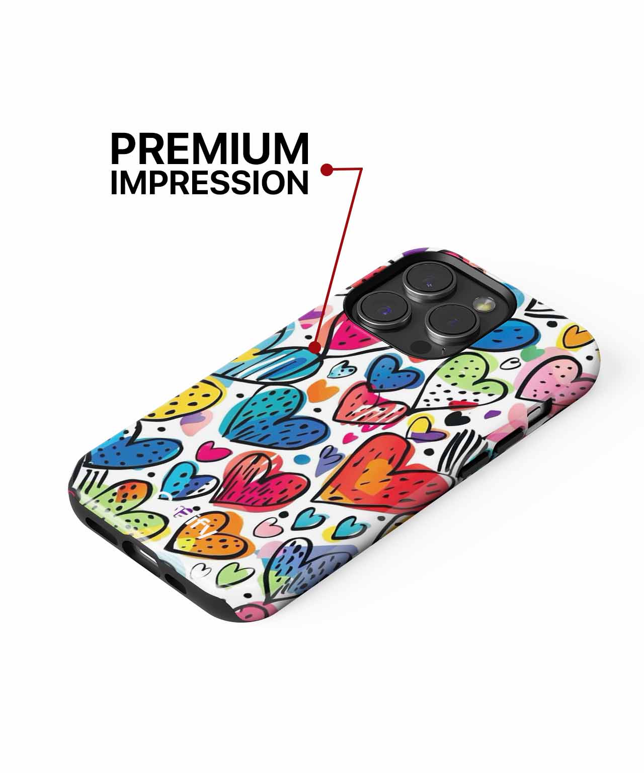 Colorful Heart Party Vibes iPhone case Case Cazify - Delivery Canada