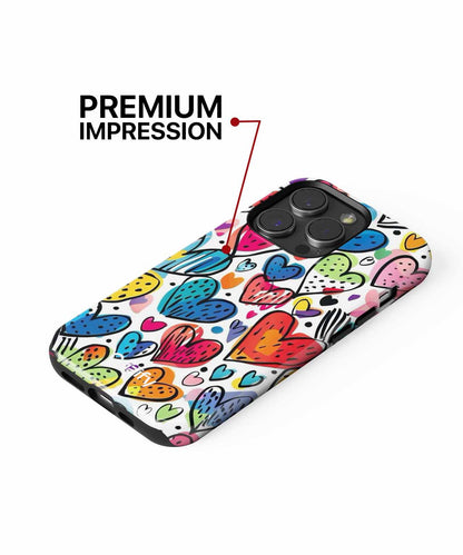 Colorful Heart Party Vibes iPhone case Case Cazify - Delivery Canada