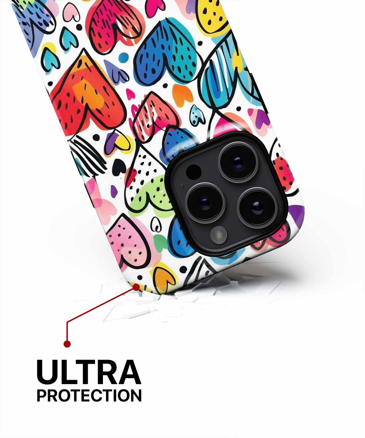 Colorful Heart Party Vibes iPhone case Case Cazify - Delivery Canada