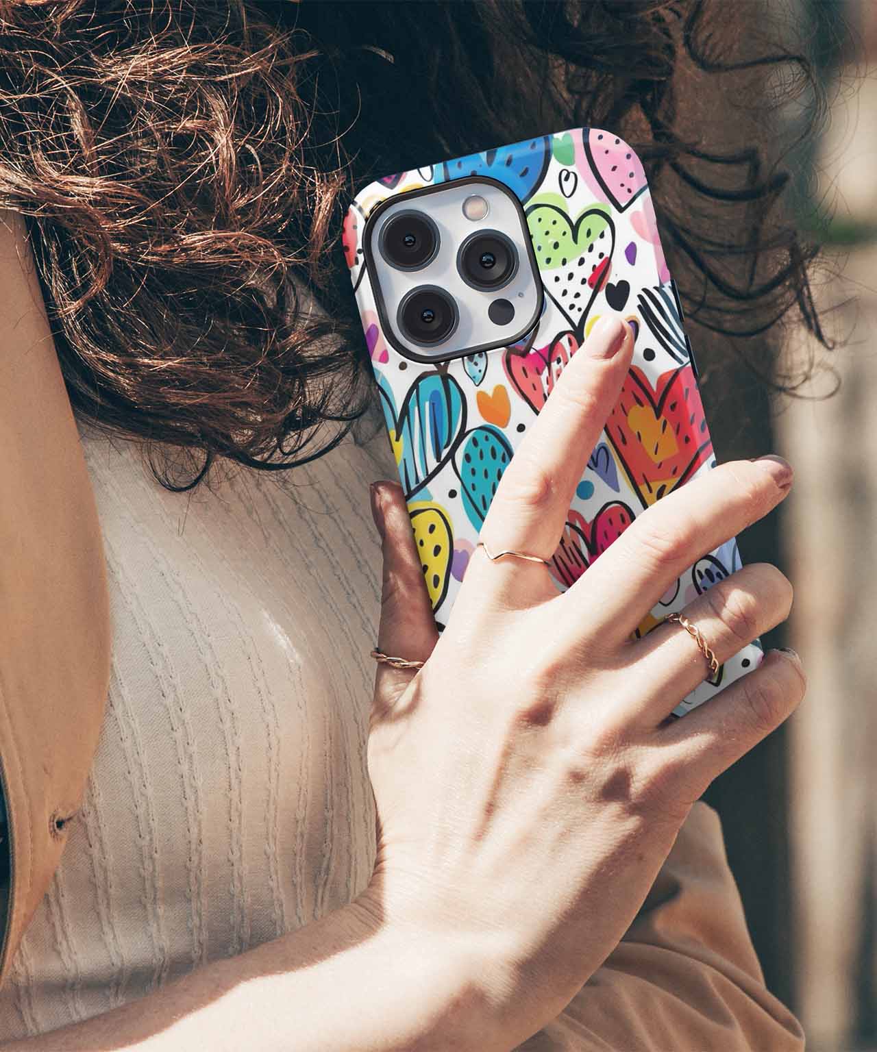 Colorful Heart Party Vibes iPhone case Case Cazify - Delivery Canada