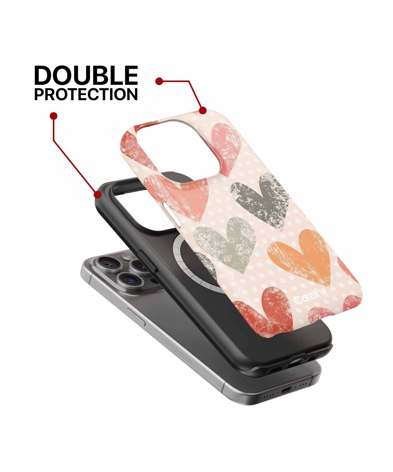 Colorful Heartfelt Patterns of Love iPhone case Case Cazify - Delivery Canada