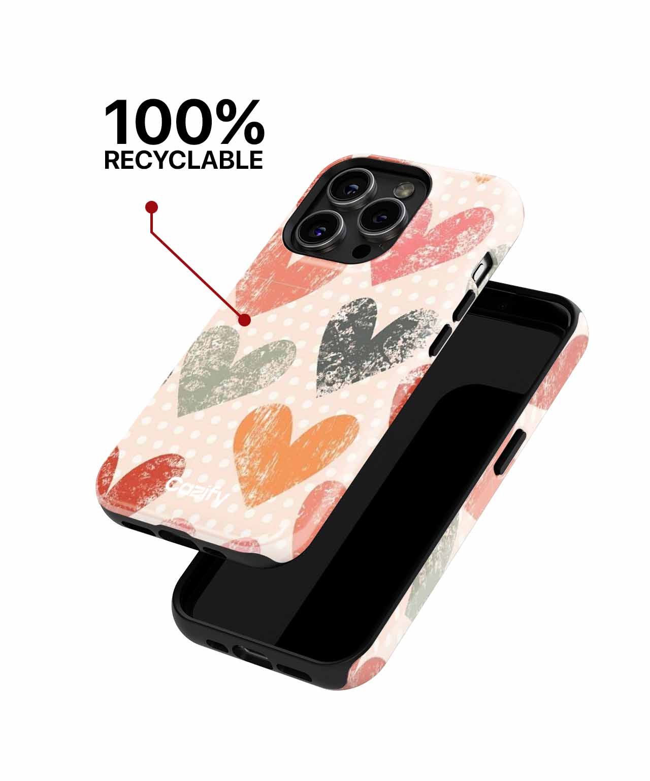 Colorful Heartfelt Patterns of Love iPhone case Case Cazify - Delivery Canada