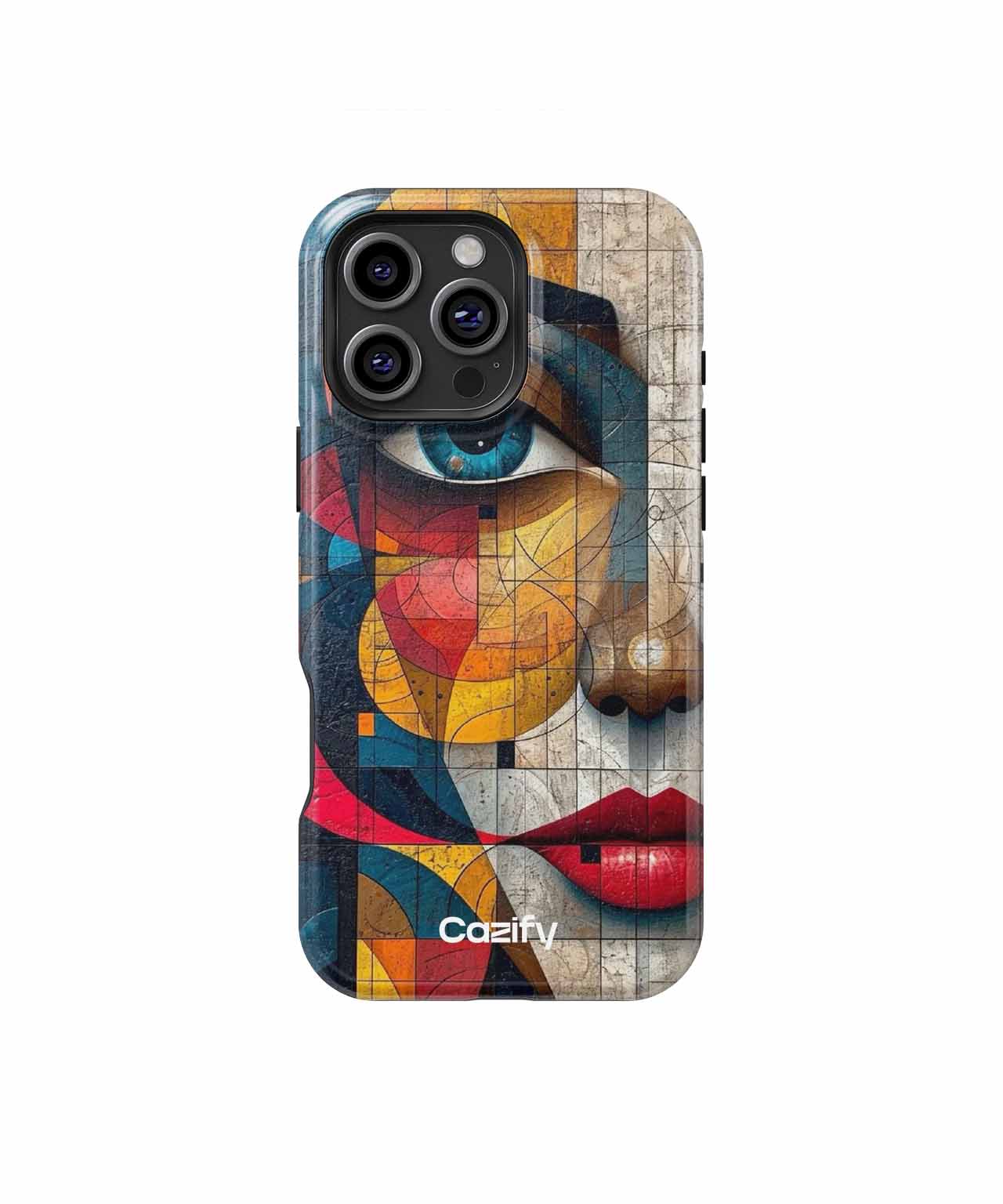 Colorful Mosaic Beauty with Big Eye iPhone case Case Cazify - Delivery Canada
