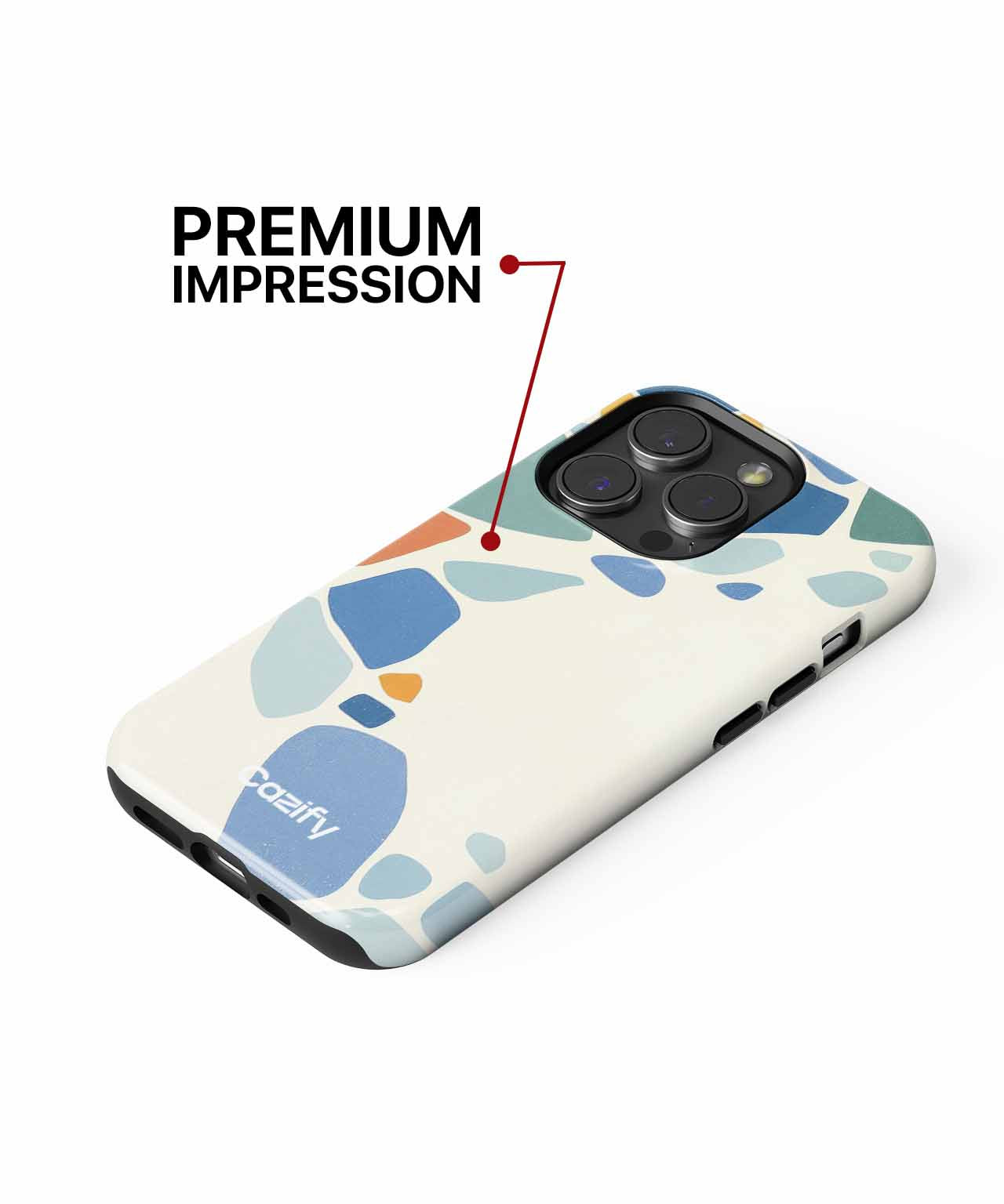 Colorful Mosaic Dreams on a White Canvas iPhone case Case Cazify - Delivery Canada
