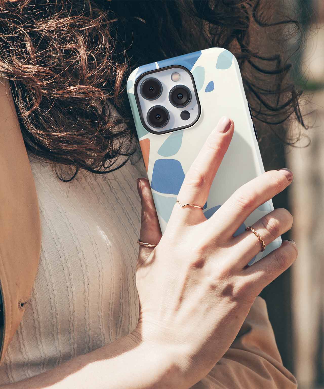 Colorful Mosaic Dreams on a White Canvas iPhone case Case Cazify - Delivery Canada