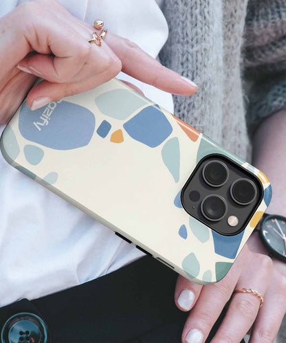 Colorful Mosaic Dreams on a White Canvas iPhone case Case Cazify - Delivery Canada