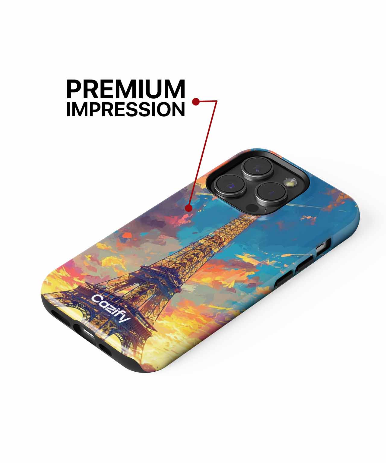 Colorful Parisian Sky with Eiffel Tower iPhone case Case Cazify - Delivery Canada