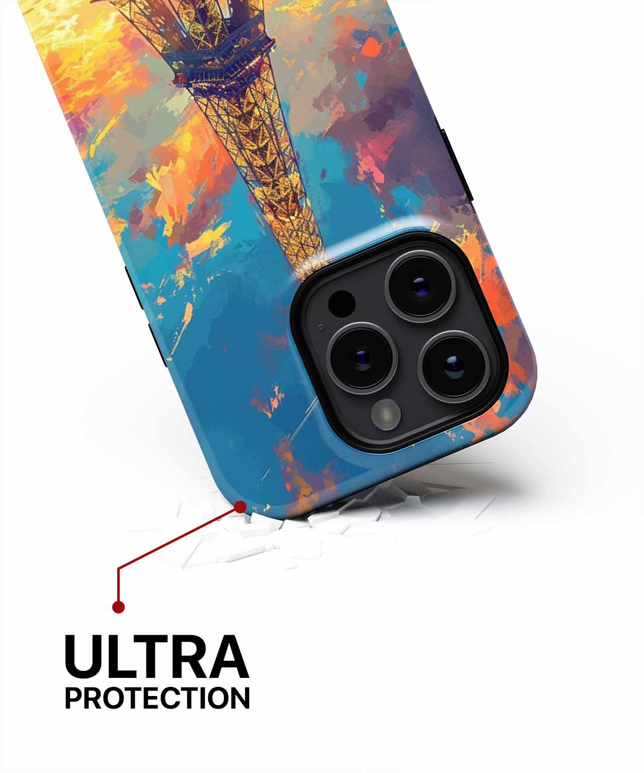 Colorful Parisian Sky with Eiffel Tower iPhone case Case Cazify - Delivery Canada