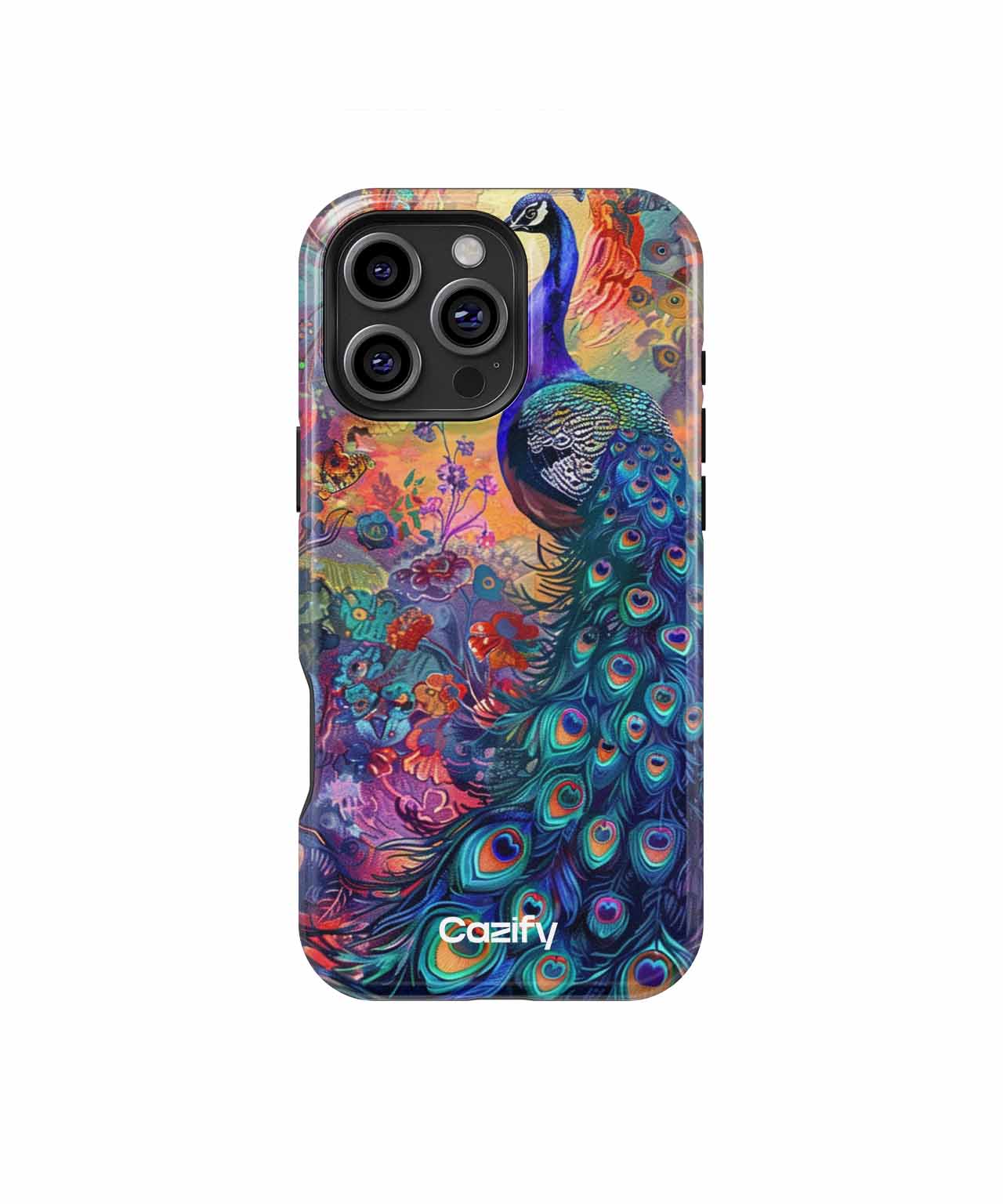 Colorful Peacock Posing in Wonderland iPhone case Case Cazify - Delivery Canada