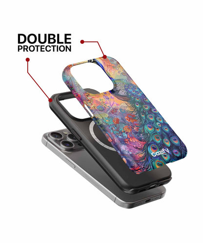 Colorful Peacock Posing in Wonderland iPhone case Case Cazify - Delivery Canada