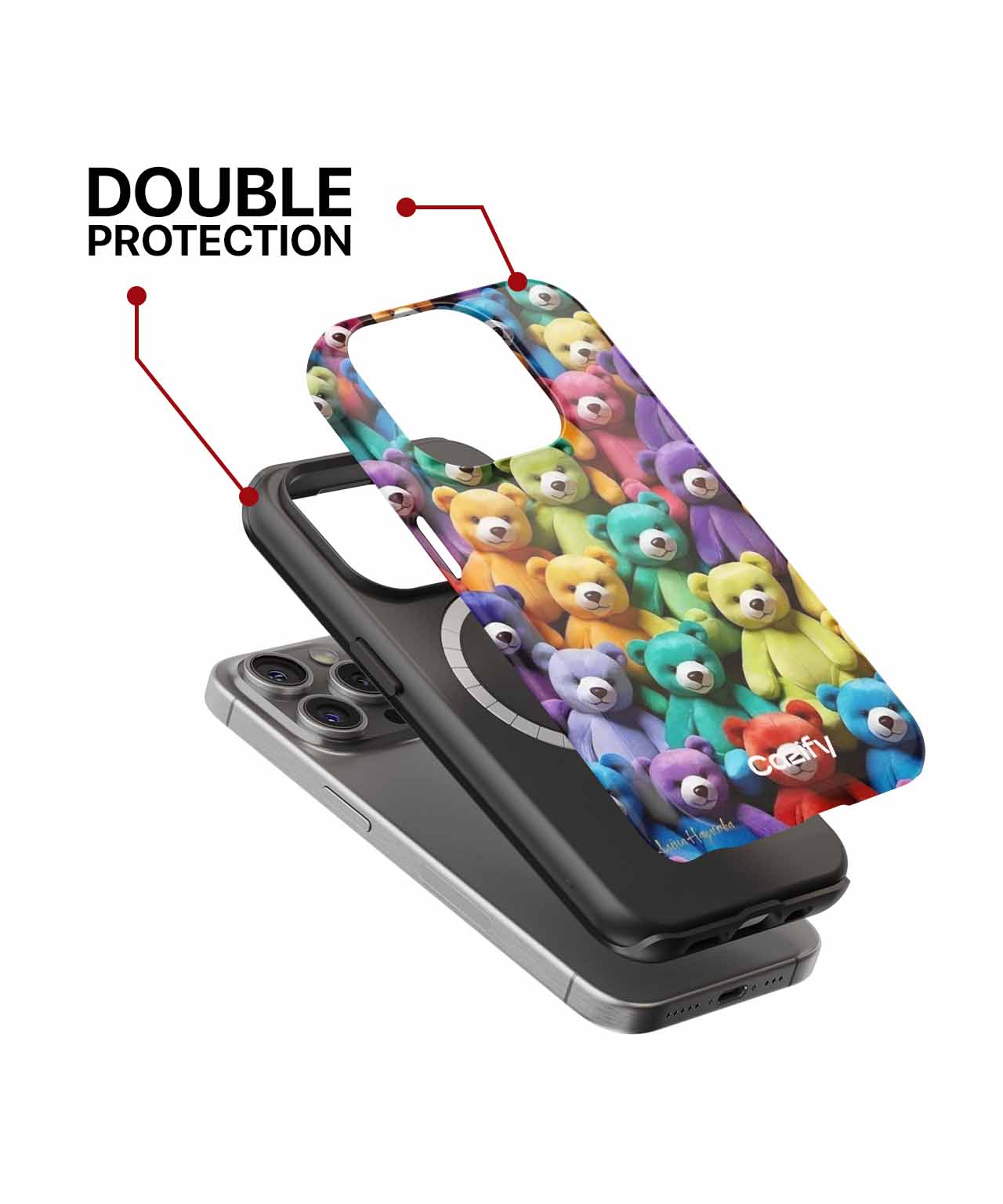 Colorful Plush Bear Parade iPhone case Case Cazify - Delivery Canada