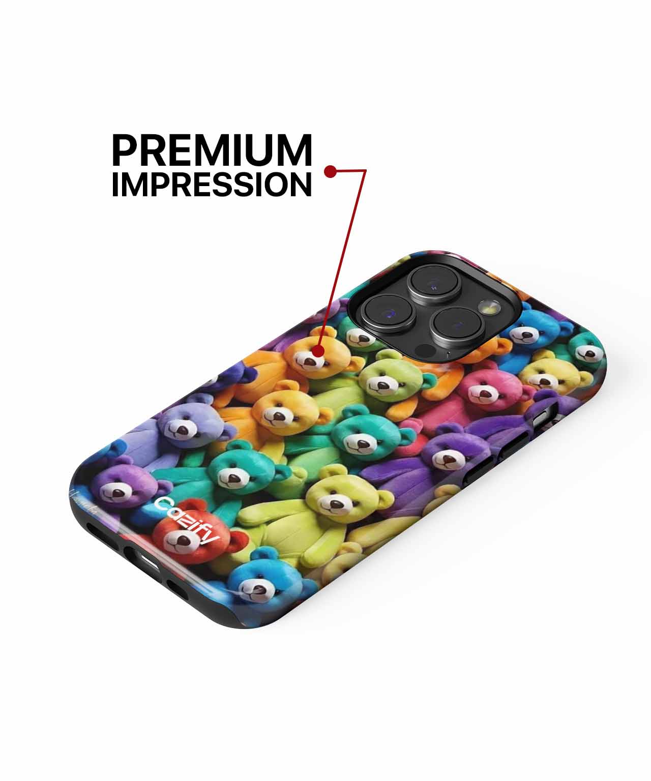 Colorful Plush Bear Parade iPhone case Case Cazify - Delivery Canada