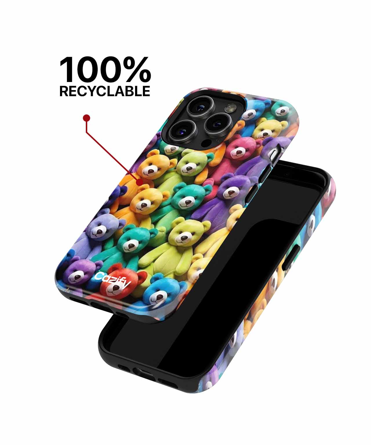 Colorful Plush Bear Parade iPhone case Case Cazify - Delivery Canada