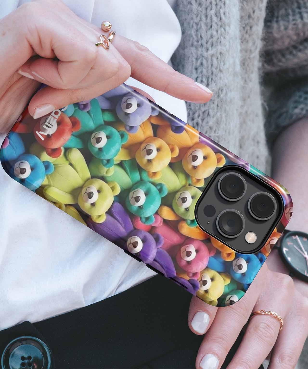 Colorful Plush Bear Parade iPhone case Case Cazify - Delivery Canada