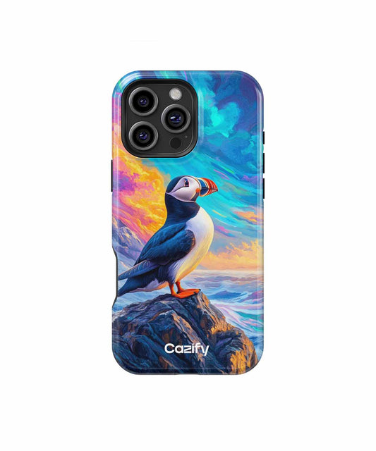 Colorful Puffin Enjoying Ocean Views iPhone case Case Cazify - Delivery Canada