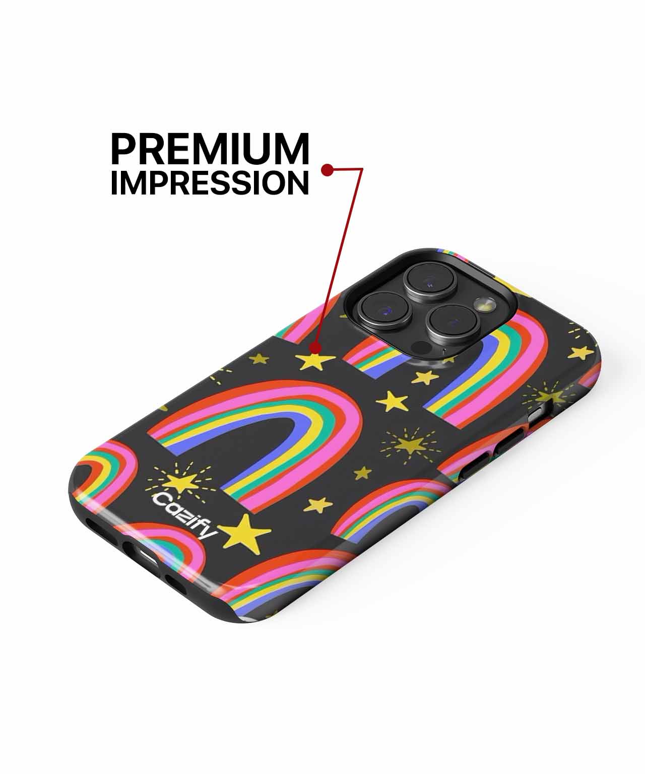 Colorful Rainbows and Shiny Stars Galore iPhone case Case Cazify - Delivery Canada