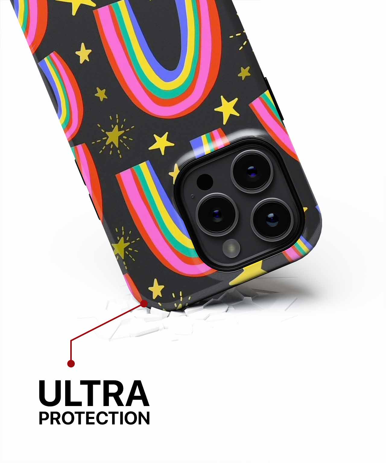 Colorful Rainbows and Shiny Stars Galore iPhone case Case Cazify - Delivery Canada
