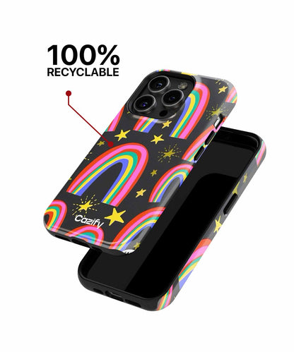 Colorful Rainbows and Shiny Stars Galore iPhone case Case Cazify - Delivery Canada