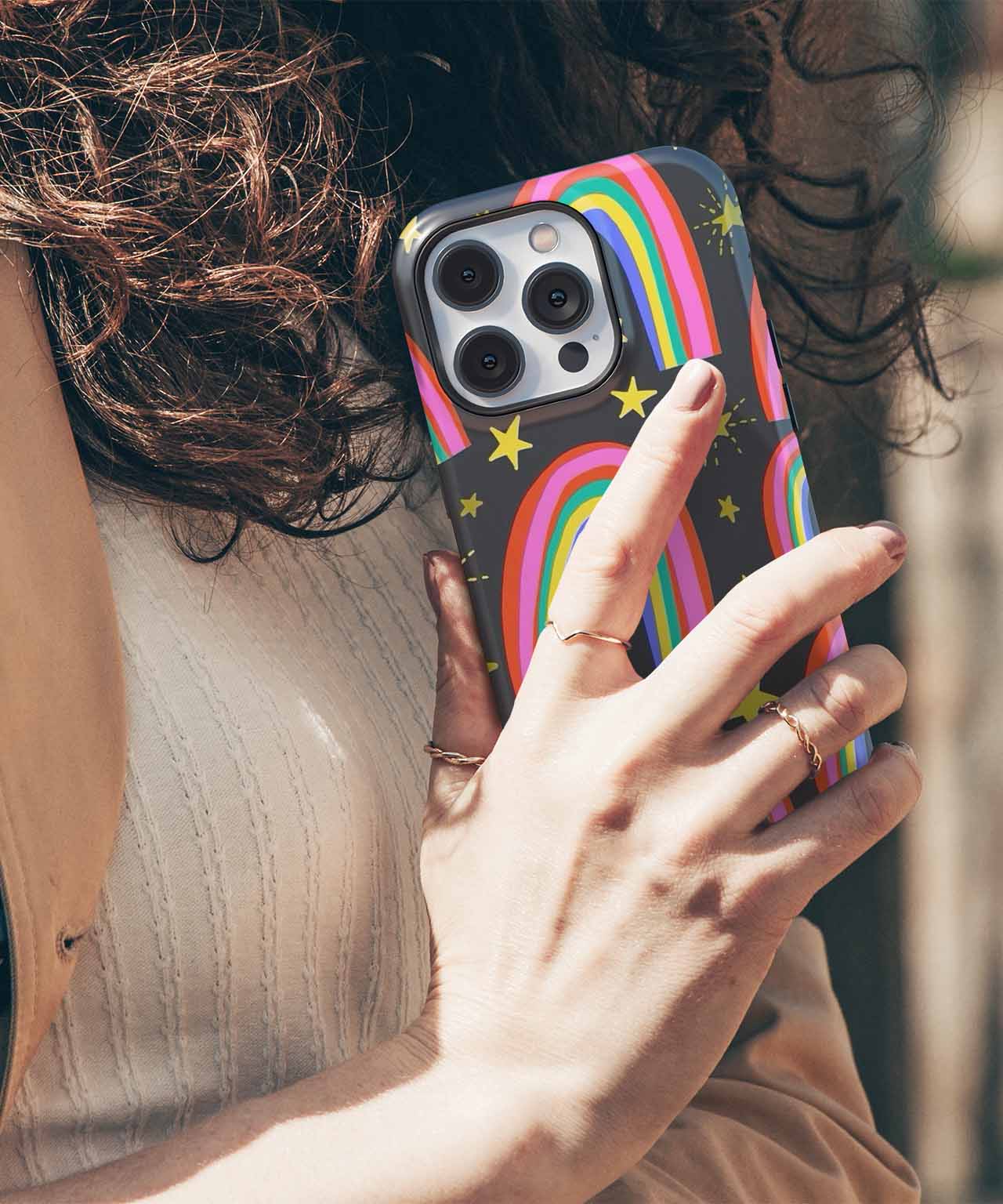 Colorful Rainbows and Shiny Stars Galore iPhone case Case Cazify - Delivery Canada