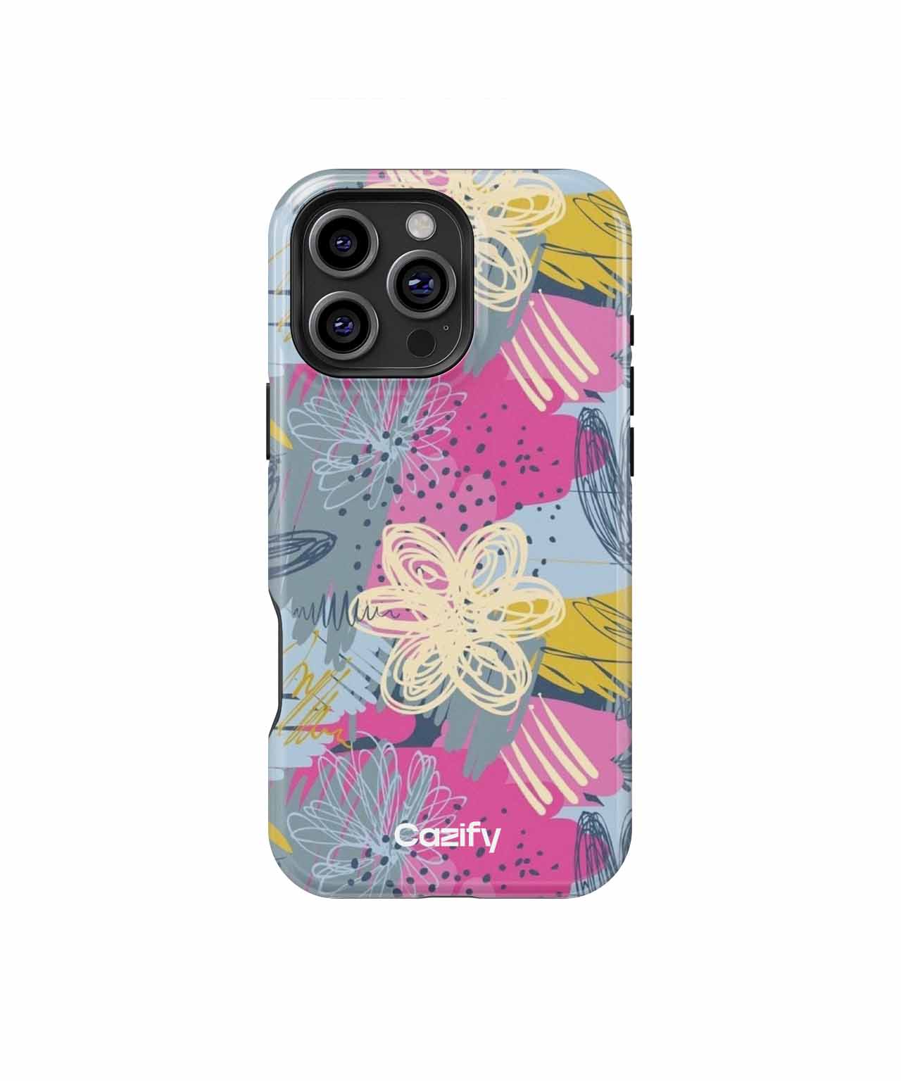 Colorful Scribbles and Funky Flowers iPhone case Case Cazify - Delivery Canada