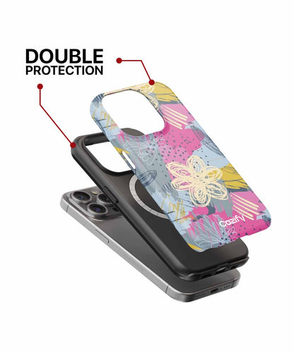 Colorful Scribbles and Funky Flowers iPhone case Case Cazify - Delivery Canada