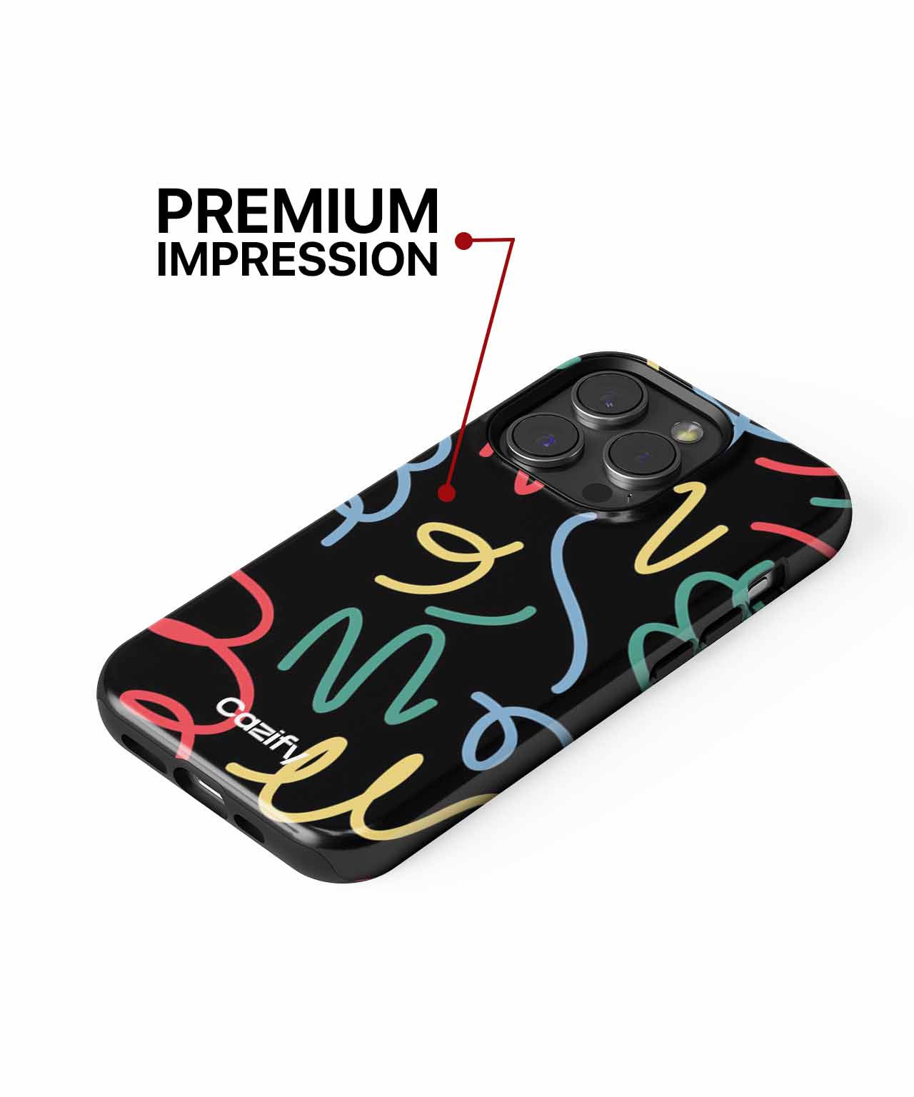 Colorful Scribbles Dance Across Space iPhone case Case Cazify - Delivery Canada