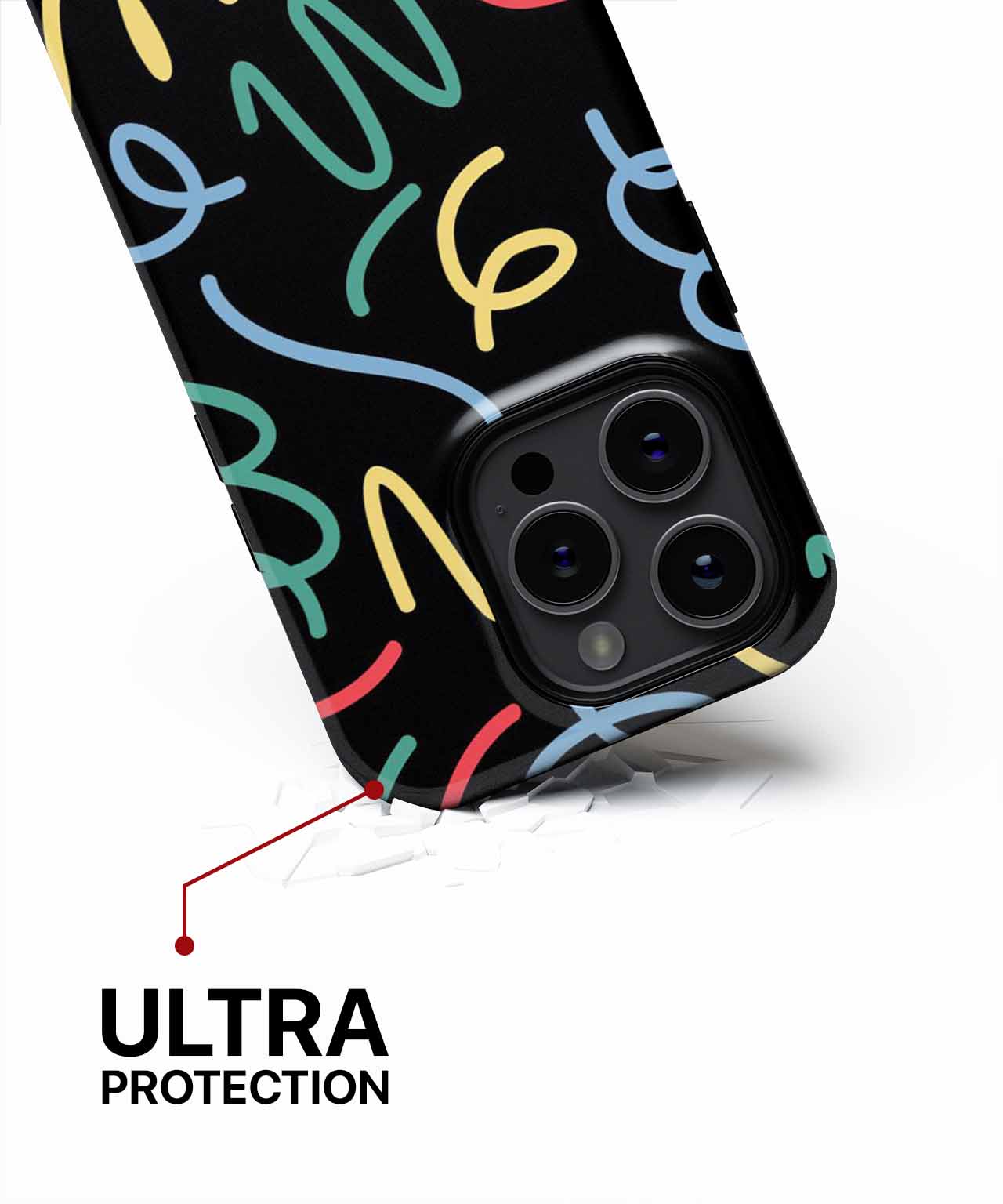 Colorful Scribbles Dance Across Space iPhone case Case Cazify - Delivery Canada