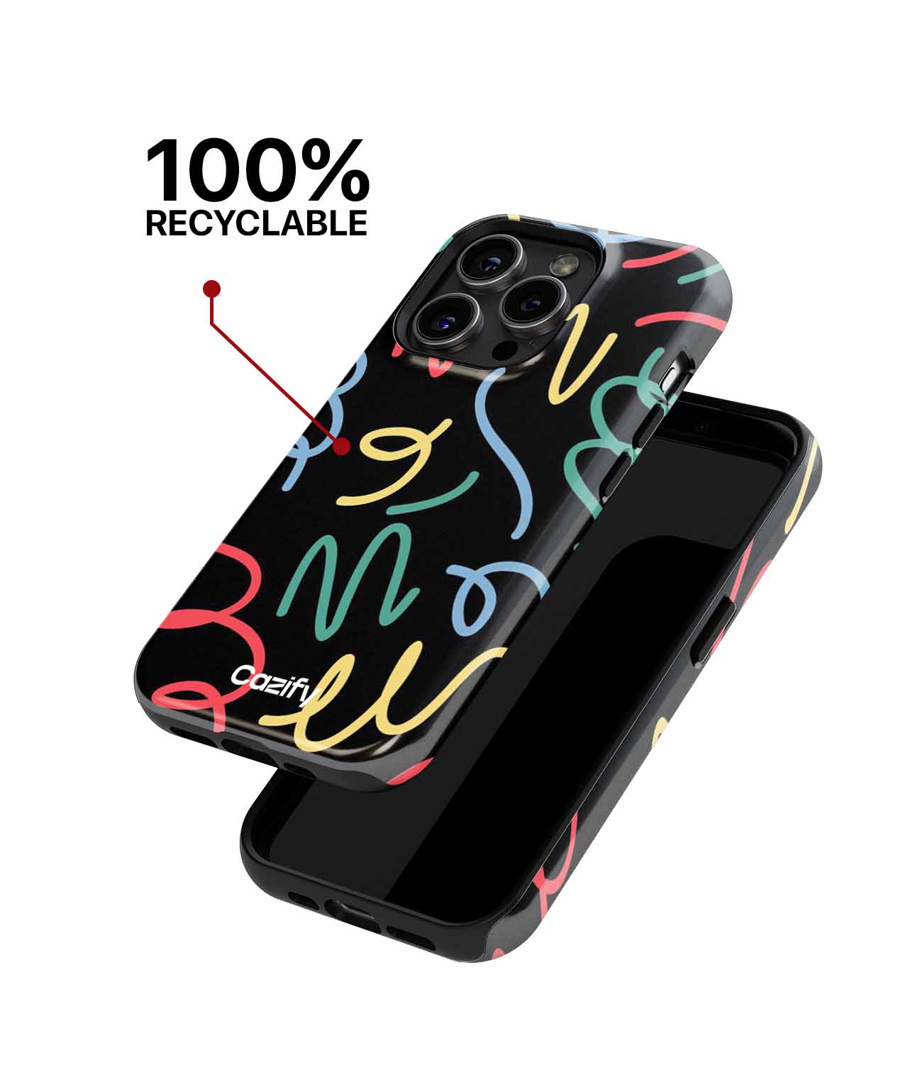 Colorful Scribbles Dance Across Space iPhone case Case Cazify - Delivery Canada