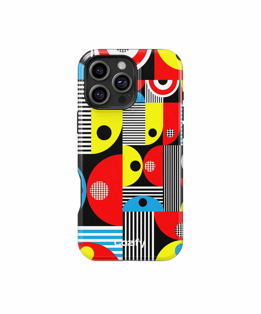 Colorful Shapes Dancing on a Canvas iPhone case Case Cazify - Delivery Canada