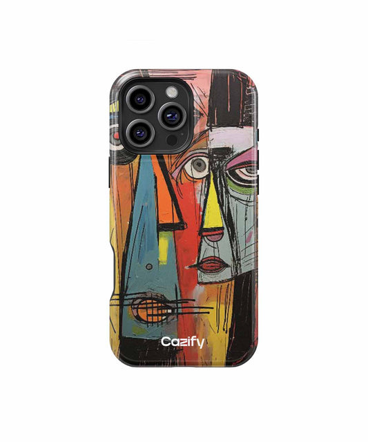 Colorful Silly Faces in Abstract Land iPhone case Case Cazify - Delivery Canada