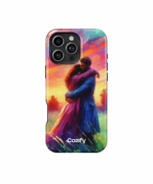 Colorful Sunset Embrace of Love iPhone case Case Cazify - Delivery Canada