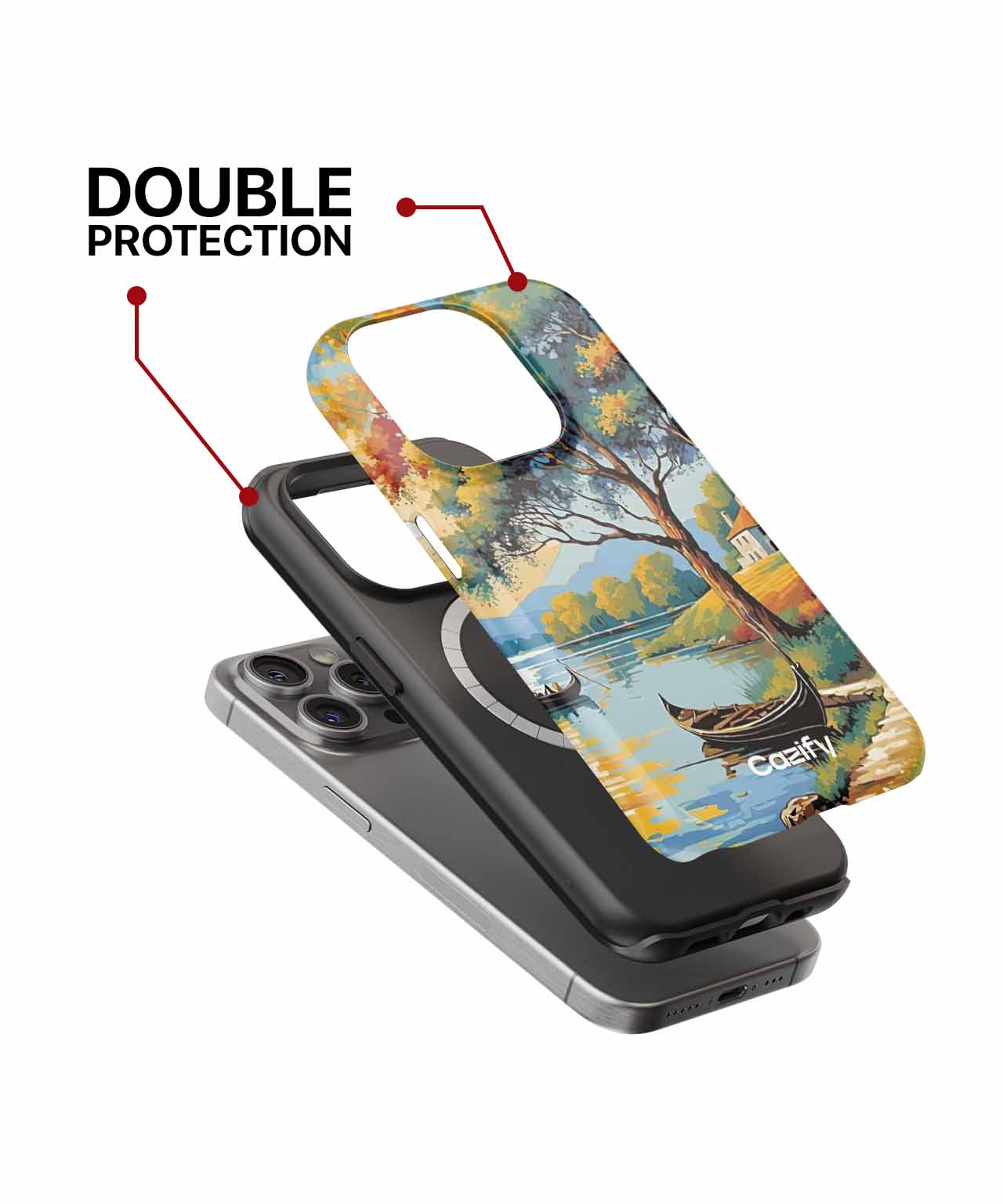 Colorful Sunset Lake Adventure iPhone case Case Cazify - Delivery Canada