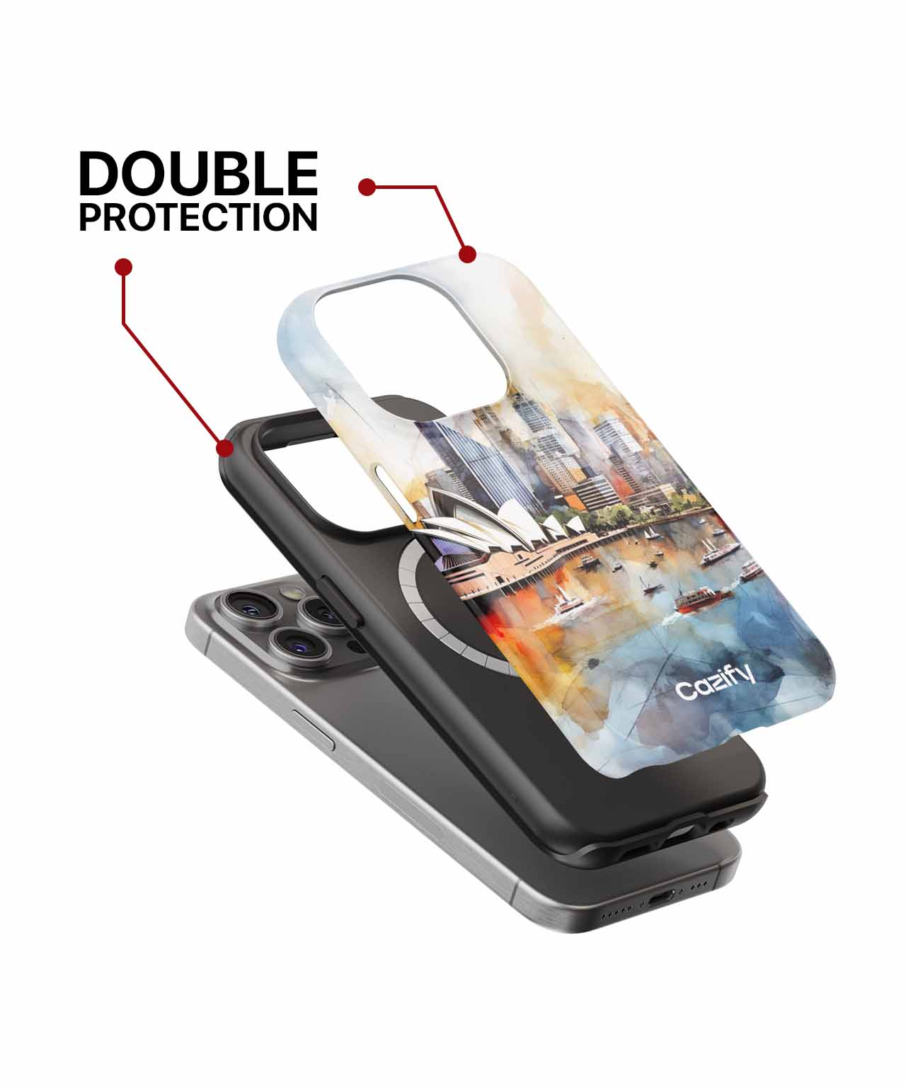 Colorful Sydney Skyline Splash iPhone case Case Cazify - Delivery Canada