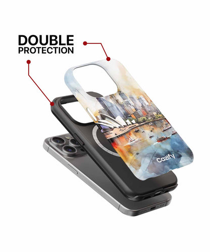 Colorful Sydney Skyline Splash iPhone case Case Cazify - Delivery Canada