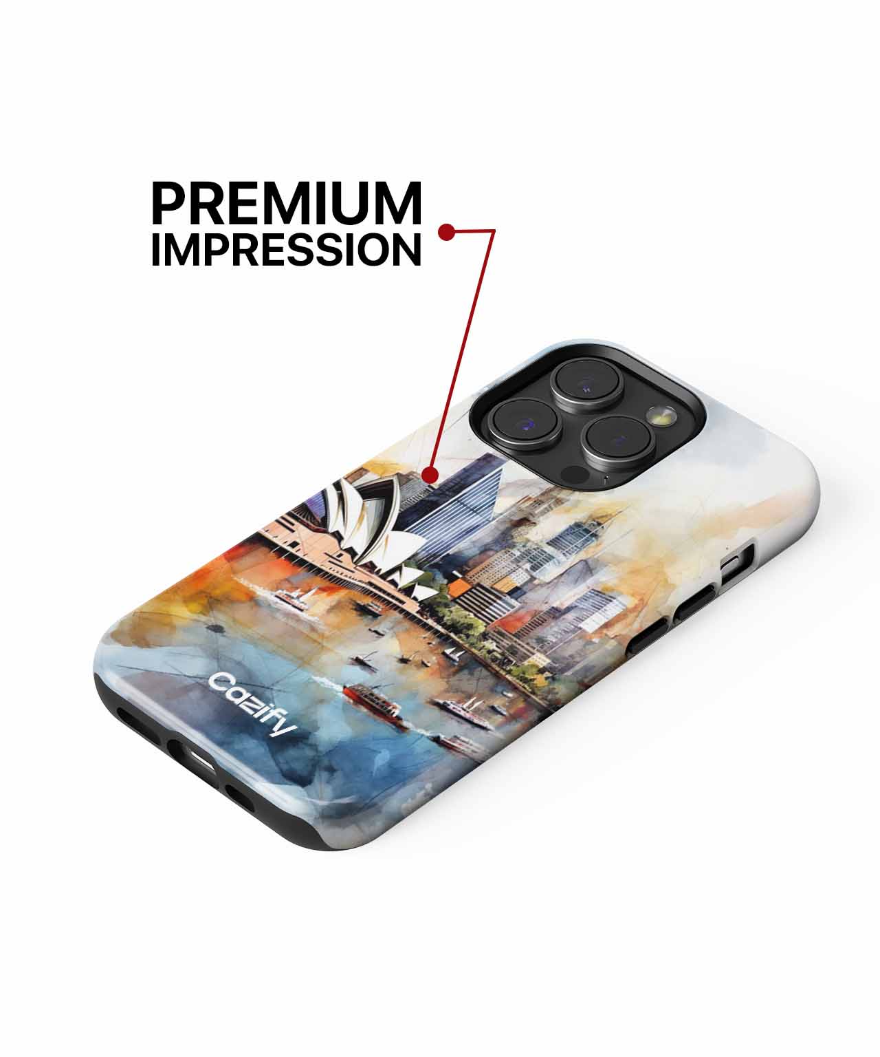 Colorful Sydney Skyline Splash iPhone case Case Cazify - Delivery Canada
