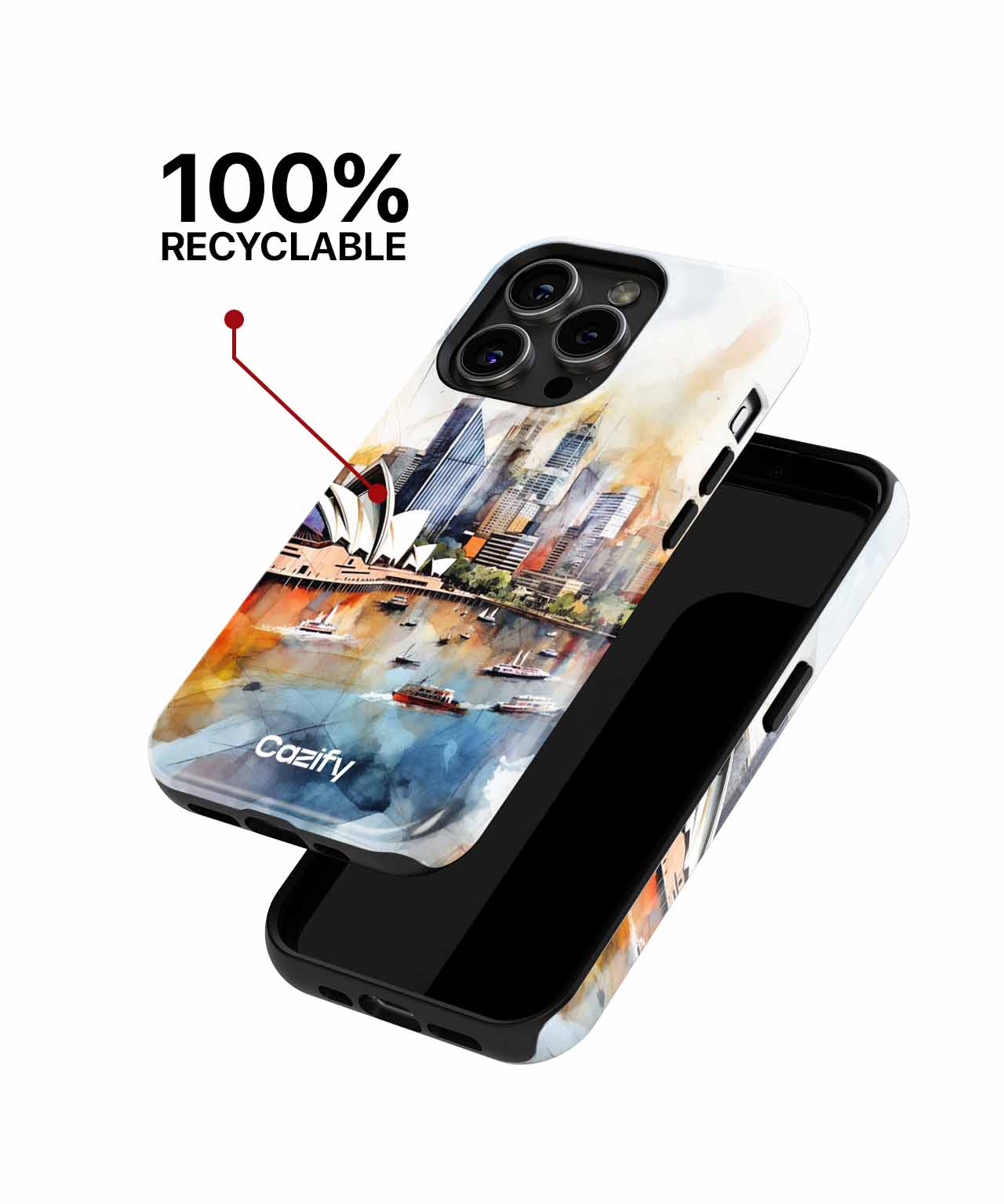 Colorful Sydney Skyline Splash iPhone case Case Cazify - Delivery Canada
