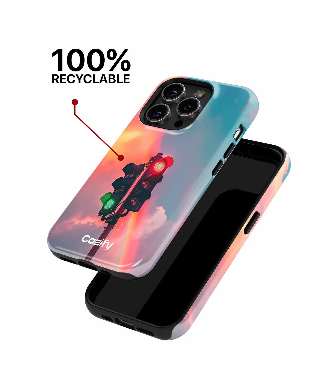 Colorful Traffic Signals with a Rainbow iPhone case Case Cazify - Delivery Canada