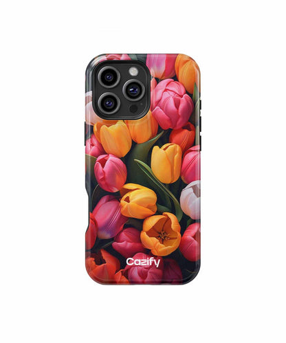 Colorful Tulip Party in a Garden iPhone case Case Cazify - Delivery Canada