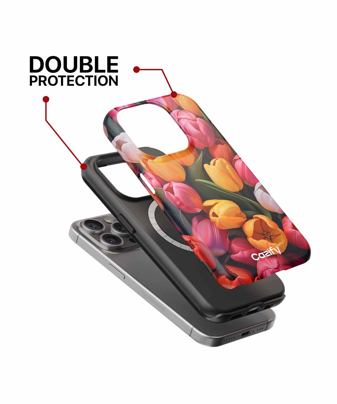 Colorful Tulip Party in a Garden iPhone case Case Cazify - Delivery Canada