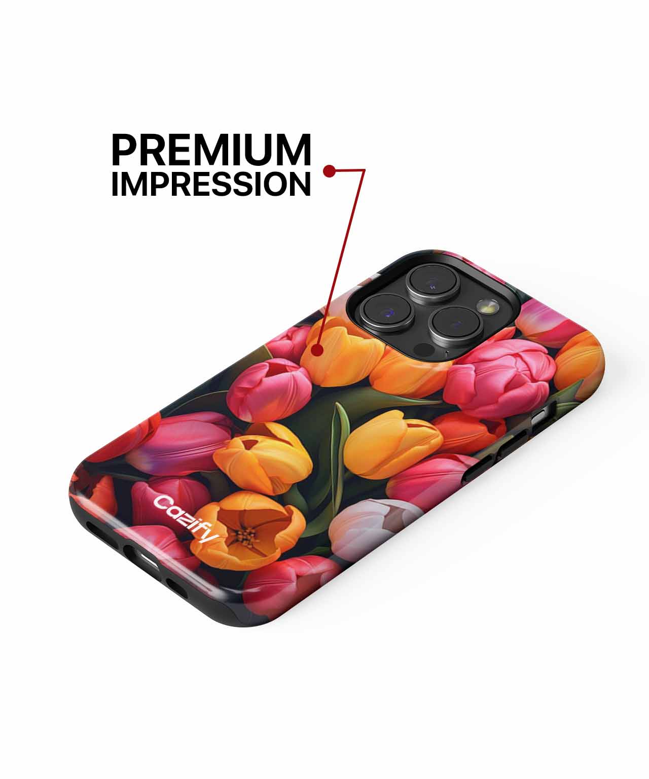Colorful Tulip Party in a Garden iPhone case Case Cazify - Delivery Canada