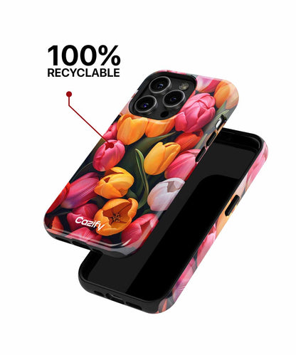 Colorful Tulip Party in a Garden iPhone case Case Cazify - Delivery Canada
